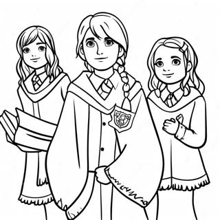 Halaman Mewarna Pelajar Gryffindor Yang Berani 106516-43871