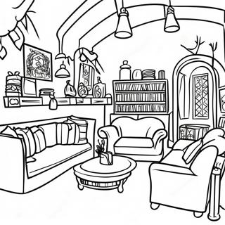 Halaman Mewarna Ruang Bersama Gryffindor 106517-43873