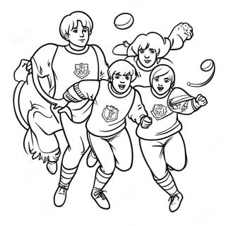 Halaman Mewarna Pasukan Quidditch Gryffindor 106518-43877