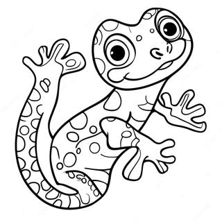 Halaman Mewarna Gecko Ceria 106568 43917