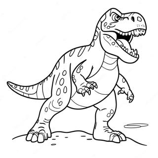 Halaman Mewarna Giganotosaurus Menggeram 106617 43951
