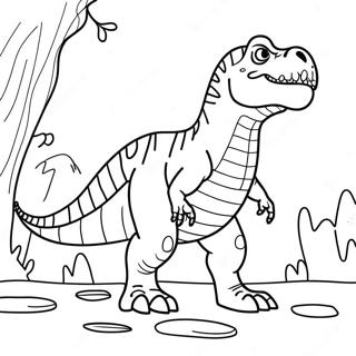 Halaman Mewarna Giganotosaurus Berjalan 106620-43962