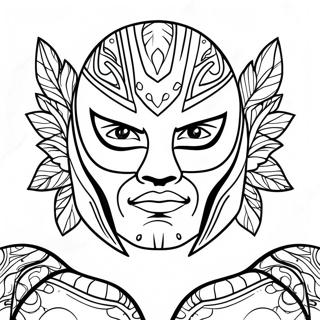 Halaman Mewarna Topeng Rey Mysterio 106720 44031
