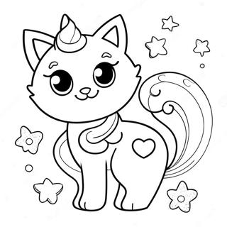 Halaman Mewarna Kucing Unicorn Puteri Duyung Magikal 106748 44063