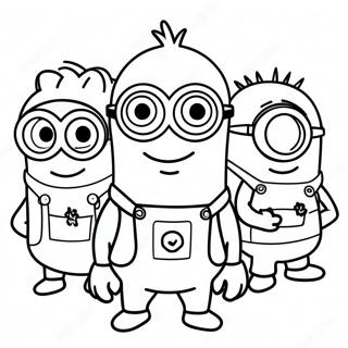 Halaman Mewarna Minions Yang Adventurous 106898-44169