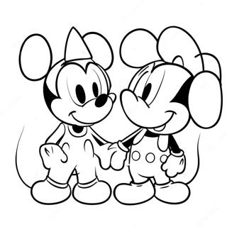 Halaman Mewarna Mickey Dan Minnie Mouse Yang Menawan 107078-44314