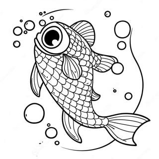 Halaman Mewarna Ikan Koi Menjelajah Bawah Air 107106 44344