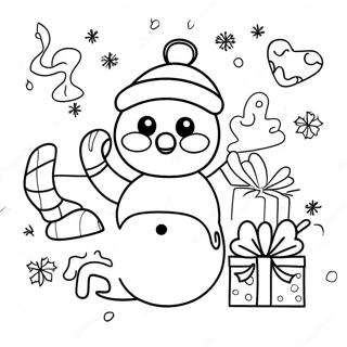 Halaman Mewarna Penolakan Krismas Yang Ceria 107130-44358