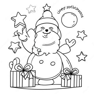 Halaman Mewarna Penolakan Krismas Yang Ceria 107130-44360