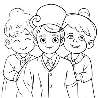 Halaman Mewarna Samuel Bersama Kawan Kawan 107360 44541