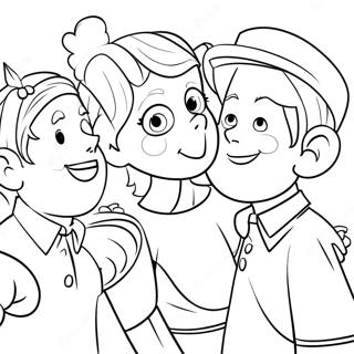 Halaman Mewarna Samuel Bersama Kawan Kawan 107360 44542