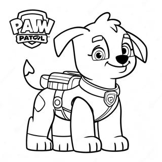 Halaman Mewarna Zuma Paw Patrol Yang Mengembara 107512-44654