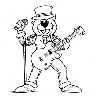 Halaman Mewarna Glamrock Freddy Dalam Konsert 107593 44726