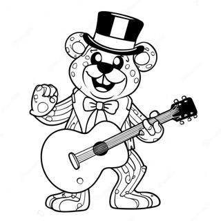 Halaman Mewarna Glamrock Freddy Dalam Konsert 107593 44727