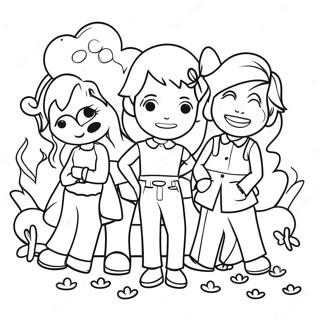 Halaman Mewarna Kumpulan Friends Yang Menawan 107743-44835