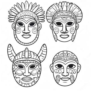 Aztec Halaman Mewarna