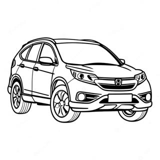 Halaman Mewarna Suv Honda Cr V 107899-44964