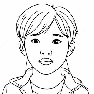 Halaman Mewarna Idola K Pop Korea Yang Comel 107975 45021