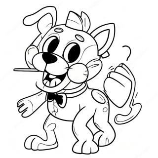 Halaman Mewarna Watak Mangle Fnaf Dalam Aksi 108101-45113