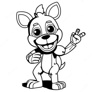 Halaman Mewarna Pose Ceria Mangle Fnaf 108103-45122