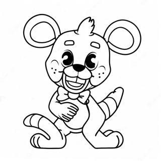 Halaman Mewarna Pose Ceria Mangle Fnaf 108103-45124