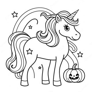 Halaman Mewarna Unicorn Halloween 108152-45150