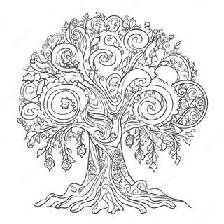 Halaman Mewarna Pokok Yule Magik 108258-45237