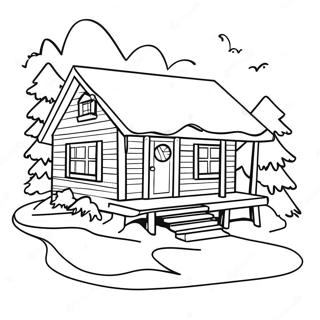 Halaman Mewarna Kabin Januari Yang Selesa 108412 45355