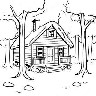 Halaman Mewarna Kabin Januari Yang Selesa 108412 45356