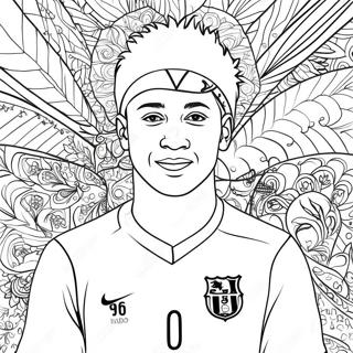 Halaman Mewarna Neymar Bersama Peminat 108440 45385