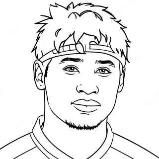 Halaman Mewarna Neymar Bersama Peminat 108440 45386