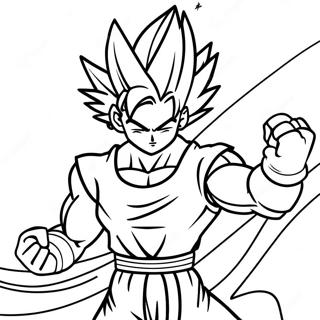 Halaman Mewarna Vegito Dengan Pedang Gabungan 108879-45724