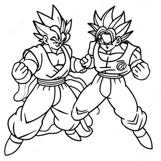 Halaman Mewarna Vegito Vs Majin Buu 108880-45726