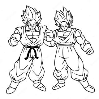 Halaman Mewarna Vegito Vs Majin Buu 108880-45727