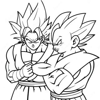 Halaman Mewarna Vegito Vs Majin Buu 108880-45728