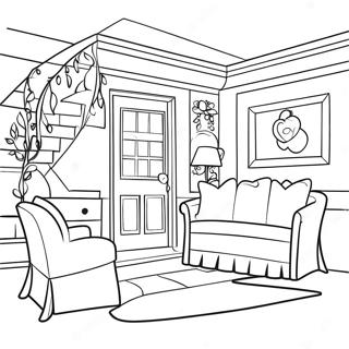 Halaman Mewarna Rumah Impian Barbie Dengan Kawan Kawan 108955 45778