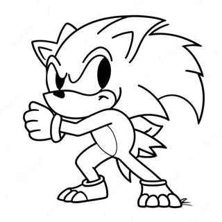 Sonic The Werehog Halaman Mewarna