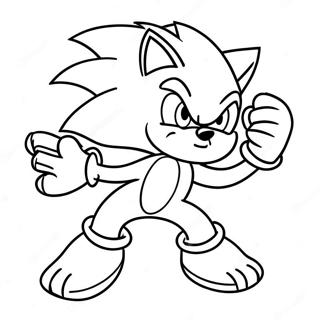 Halaman Mewarna Sonic The Werehog Dalam Aksi 109082-45873