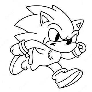 Halaman Mewarna Sonic The Werehog Berlari Pantas 109085-45949