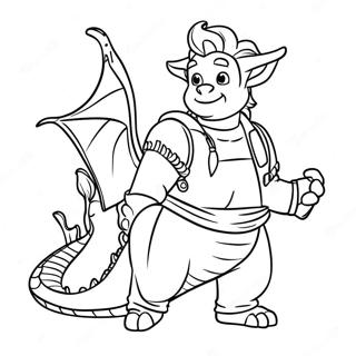 Halaman Mewarna Mal Dengan Teman Naga 109109-45963