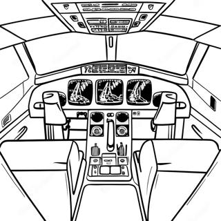 Halaman Mewarna Kokpit Boeing 737 109265-46081