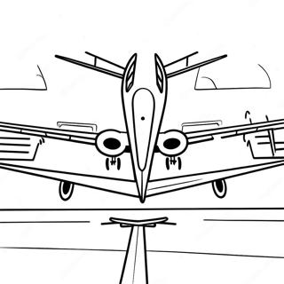 Halaman Mewarna Lepas Landas Boeing 737 109267-46091
