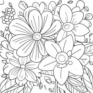 Halaman Mewarna Bunga Yang Cantik Mekar 109367-46162