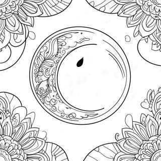 Halaman Mewarna Bulan Penuh Mistikal 109495 46262