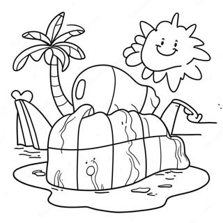 Halaman Mewarna Hari Cerah Di Taman Air 109778-46490