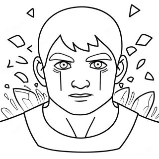 Halaman Mewarna Herobrine Dengan Mata Berkilau 110318-46901