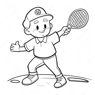 Halaman Mewarna Monty Bermain Sukan 110474-47028