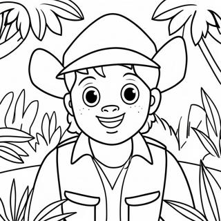 Halaman Mewarna Diego Menjelajah Hutan Halaman Mewarna