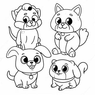 Halaman Mewarna Lol Pets Lucu Dalam Kostum 110960 47426