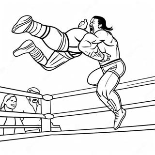 Halaman Mewarna Penzin Wwe Melompat Ke Atas Lawan 111139-47561